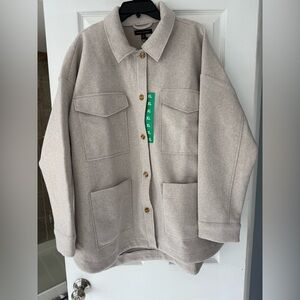 🐑🆕Banana Republic Gray Oversized Shacket, XL🐑